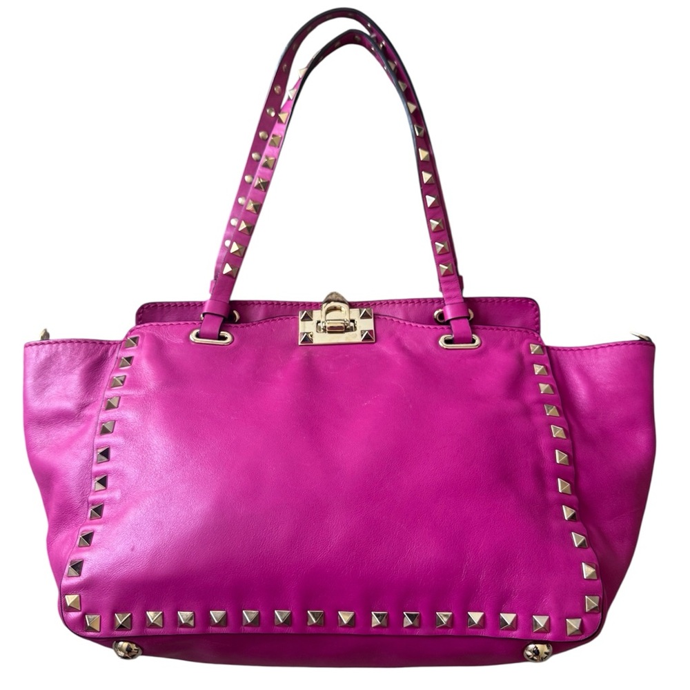 Vintage 2012 Valentino Rockstud Trapeze Small Tote Bag.